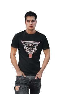 Six Pack Coming Soon, Scribbled letters, Round Neck Gym Tshirt (Black Tshirt) - Clothes for Gym Lovers - Suitable for Gym Going Person - Foremost Gifting Material for Your Friends and Close Ones
