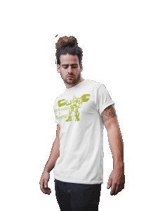 Hard Work & Dream Big (BG Green), Round Neck Gym Tshirt (White Tshirt) - Clothes for Gym Lovers - Suitable for Gym Going Person - Foremost Gifting Material for Your Friends and Close Ones