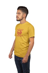 Do It for Yourself, After Selfie Round Neck Gym Tshirt (Yellow Tshirt) - Clothes for Gym Lovers - Foremost Gifting Material for Your Friends and Close Ones