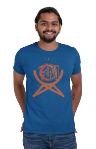 Target Board Round Neck Gym Tshirt - Clothes for Gym Lovers (Blue Tshirt) - Suitable for Gym Going Person - Foremost Gifting Material for Your Friends and Close Ones