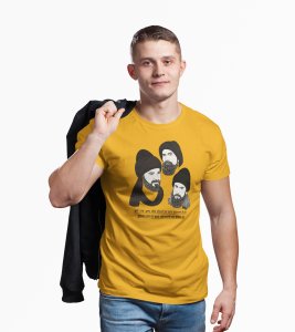 Dosto ka Sath - Yellow - The Ertugrul Ghazi - 100% cotton t-shirt for Men with soft feel and a stylish cut