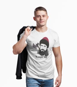 Turgupt Alp Face Illustration - White - The Ertugrul Ghazi - 100% cotton t-shirt for Men with soft feel and a stylish cut