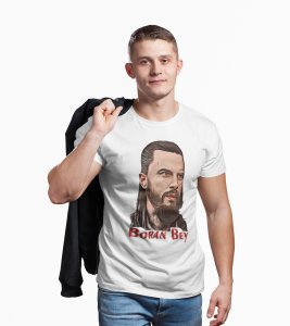 Boran bey - White - The Ertugrul Ghazi - 100% cotton t-shirt for Men with soft feel and a stylish cut