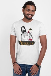 Dirilis Ertugrul - Characters Illustration - White - The Ertugrul Ghazi - 100% cotton t-shirt for Men with soft feel and a stylish cut