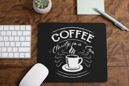 Coffee Clarity In A Cup - Black - designable keychains