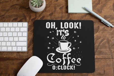 It's A Coffee O:Clock- Black - designable keychains