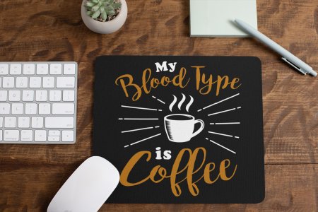 My Blood Type Is Coffee - Black - designable keychains