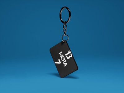 13 Mera 7 - Black -Designable Dialogues Keychain (Combo Set Of 2)