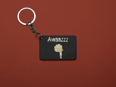 Awaazzz Niche -Black -Designable Dialogues Keychain (Combo Set Of 2)