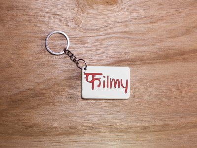 Filmy - White -Designable Dialogues Keychain (Combo Set Of 2)