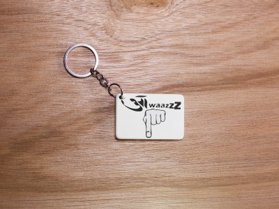 Aawaazzz Niche - White -Designable Dialogues Keychain (Combo Set Of 2)