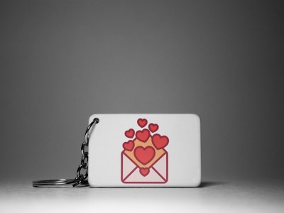 Love Letter -White -Valentine's Special Keychains(Pack Of 2)