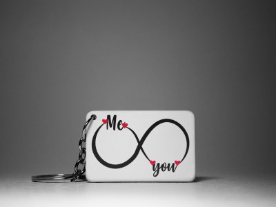 Me And You -White -Valentine's Special Keychains(Pack Of 2)