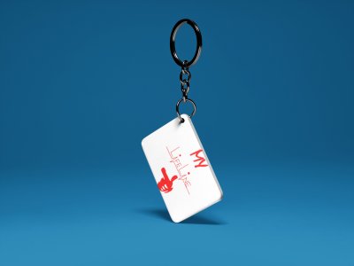 My LifeLine -Couple Keychain-White -Valentine's Special Keychains(Pack Of 2)