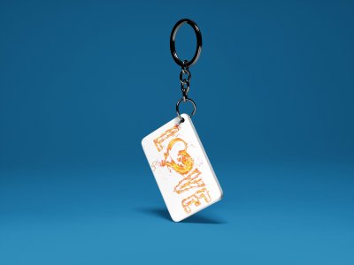 Love Fire -White -Valentine's Special Keychains(Pack Of 2)