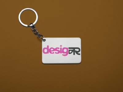 Designer - White -Designable Dialogues Keychain (Combo Set Of 2)
