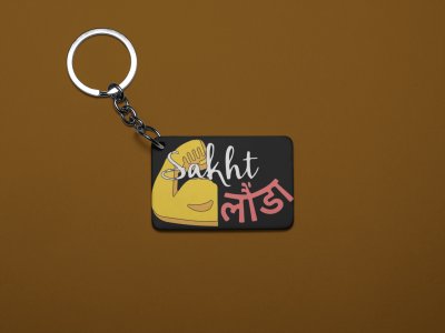 Sakht Launda - Black - Designable Dialogues Keychain (Combo Set Of 2)