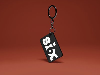 Six - Black -Designable Dialogues Keychain (Combo Set Of 2)