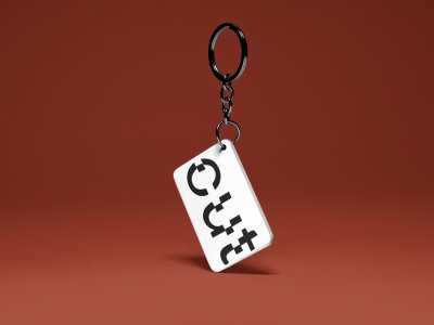 OUT - White - Designable Dialogues Keychain (Combo Set Of 2)