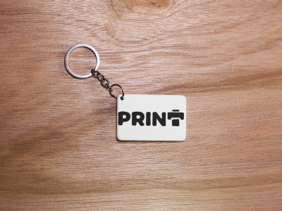 Print - White - Designable Dialogues Keychain (Combo Set Of 2)