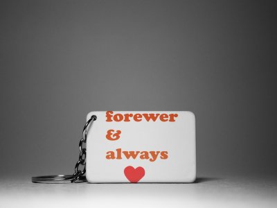 Forever And Always-White -Valentine's Special Keychains(Pack Of 2)