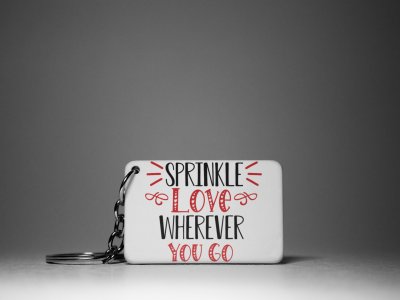 Sprinkle Love Wherever You Go-White -Valentine's Special Keychains(Pack Of 2)