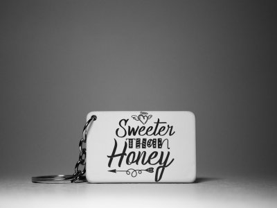 Sweeter Than Honey-White -Valentine's Special Keychains(Pack Of 2)