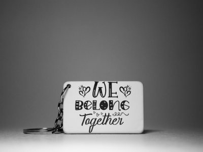 We Belong Together-White -Valentine's Special Keychains(Pack Of 2)