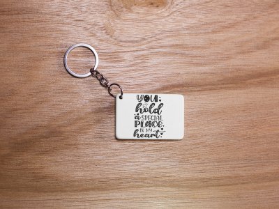 You Hold A Special Place In My Heart -White -Valentine's Special Keychains(Pack Of 2)