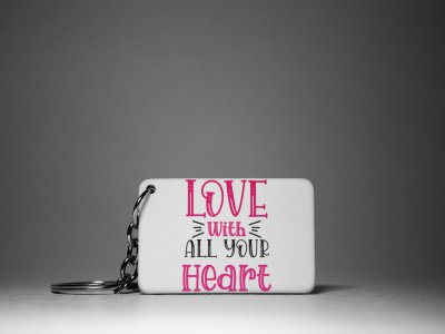Love With All Your Heart-White -Valentine's Special Keychains(Pack Of 2)