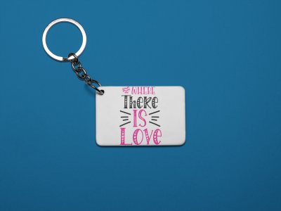 Where There is love -White -Valentine's Special Keychains(Pack Of 2)