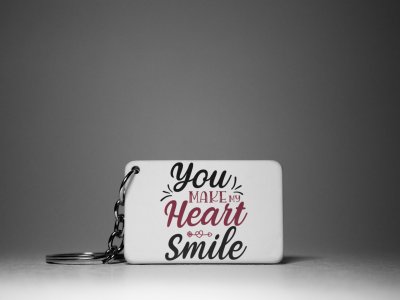 Heart Smile-White -Valentine's Special Keychains(Pack Of 2)