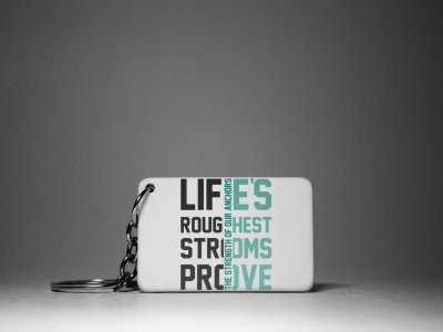 The Strenght Of Your Anchors-White -Designable Keychains(Pack Of 2)