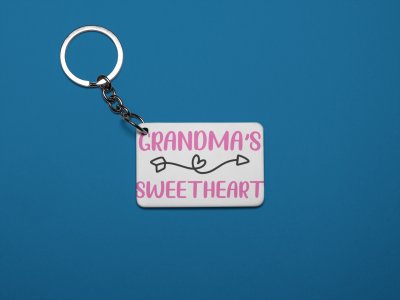 Grandma's Sweetheart -White -Designable Keychains(Pack Of 2)