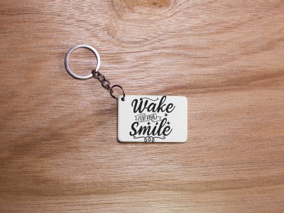 Wake Up Smile-White -Designable Keychains(Pack Of 2)