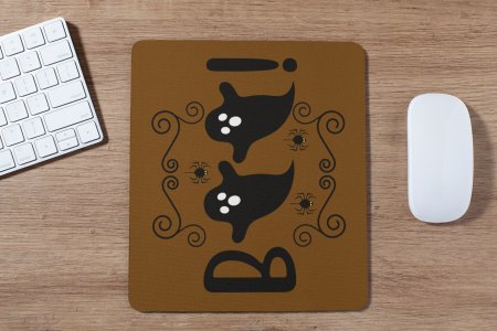 BOO-Ghosts And Spider-Halloween Theme Mousepad