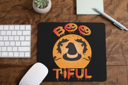 Boo Tiful-Whiche's Hat -Halloween Theme Mousepad