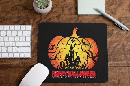 Happy Halloween, pumpkin, all in one -Halloween Theme Mousepad
