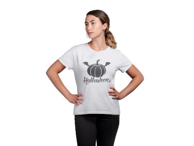 Halloween, pumpkin wings- Printed Tees for Women's -designed for Halloween