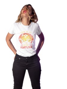 Scary costume - Printed Tees for Women's -designed for Halloween