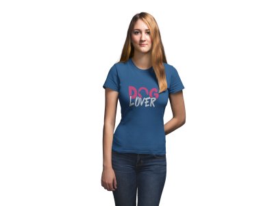Dog lover - Blue-printed cotton t-shirt - comfortable, stylish