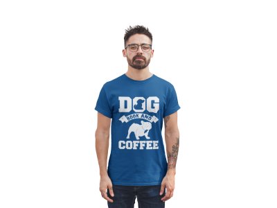 Dogs books and coffee - printed stylish Black cotton tshirt- tshirts for men