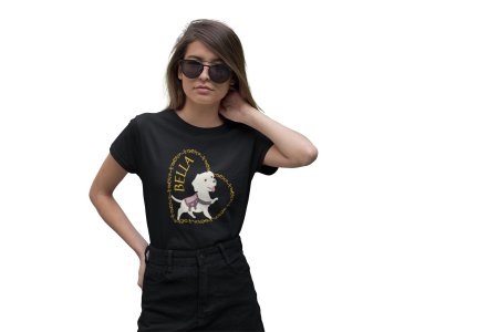 Bella -Black- printed cotton t-shirt - comfortable, stylishh