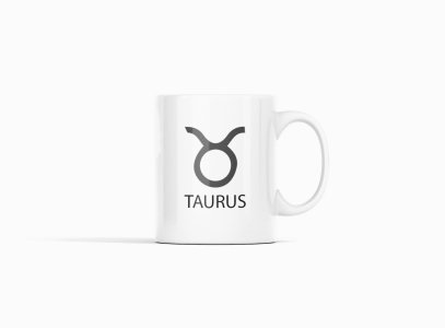 Taurus - zodiac themed printed ceramic white coffee and tea mugs/ cups for astrology lovers