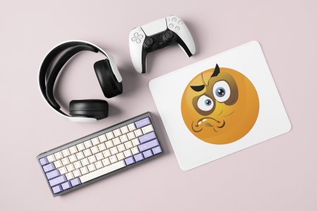 Angry Emoji- Emoji Printed Mousepad For Emoji Lovers