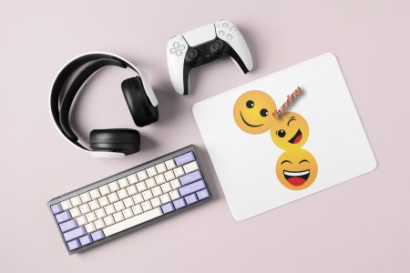 Triplets Emojis- Emoji Printed Mousepad For Emoji Lovers