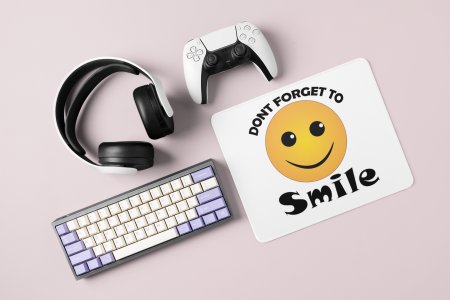 Don't Forget to Smile Emoji- Emoji Printed Mousepad For Emoji Lovers