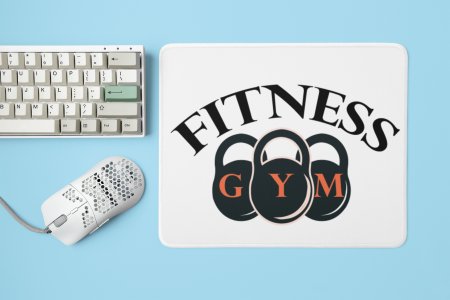 Fitness Gym, (BG 3 Black Locks) - Printed Mousepads For Gym Lovers