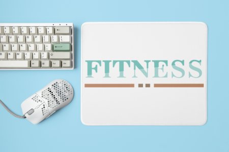 Fitness, (BG Blue and Brown) - Printed Mousepads For Gym Lovers