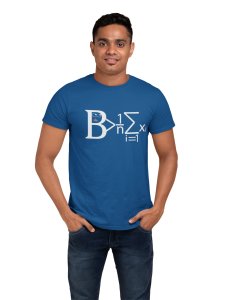 B>1/n ?x=i i=1(Diff Text) (Blue T) - Clothes for Mathematics Lover - Foremost Gifting Material for Your Friends, Teachers, and Close Ones
